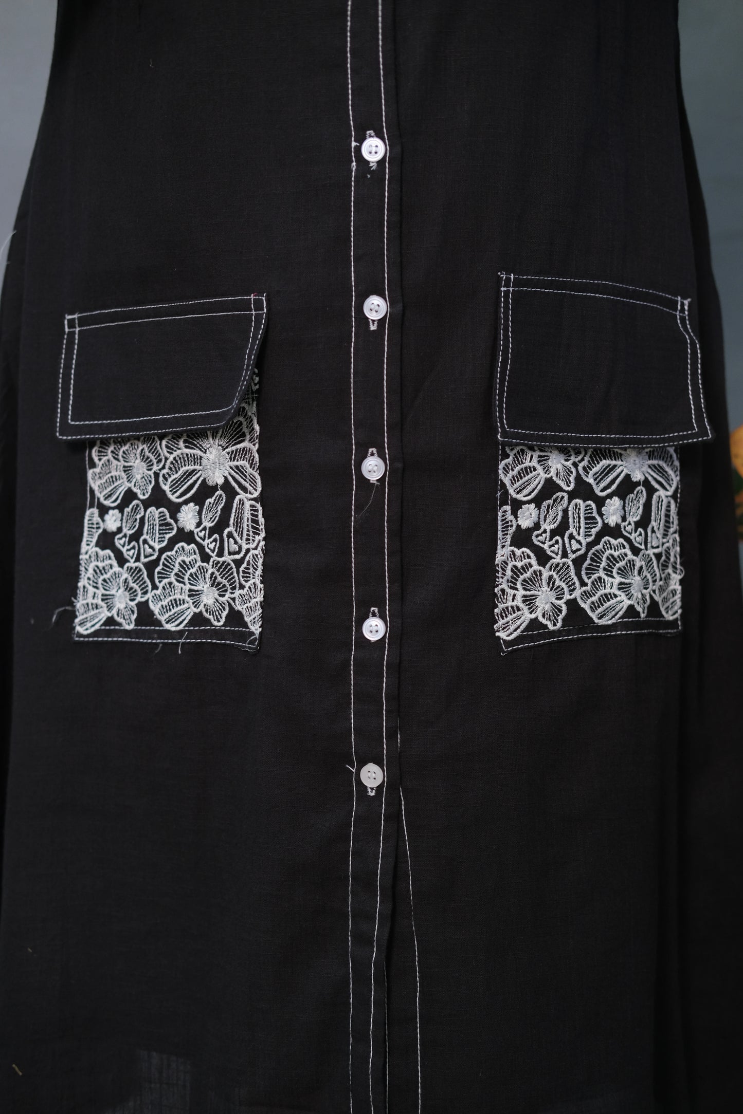 Black One Piece – Embroidered Cotton Dress for Confident Everyday Style