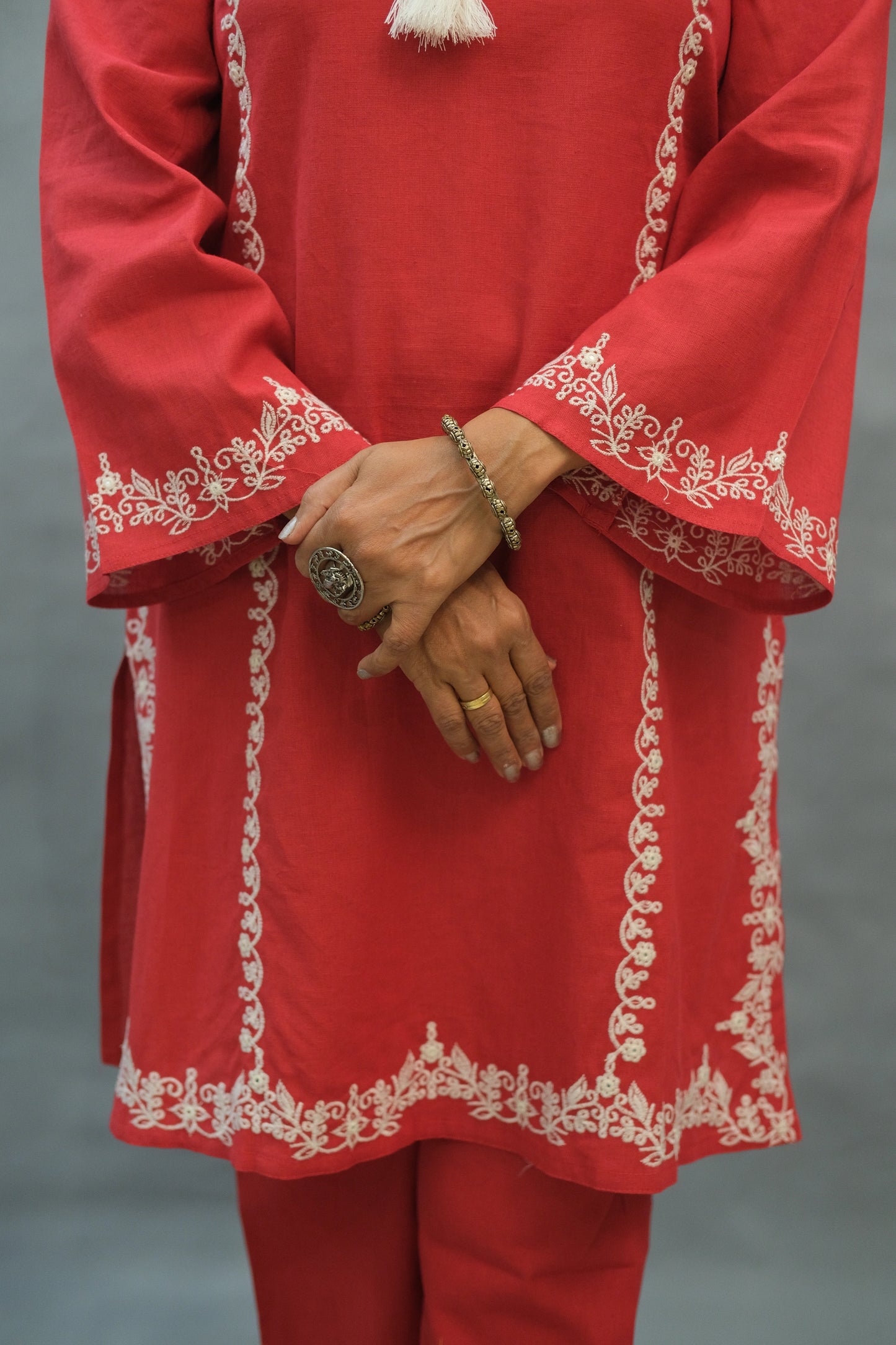 Lahori Style Embroidered Kurta Pant Set – Flex Cotton Ethnic Wear