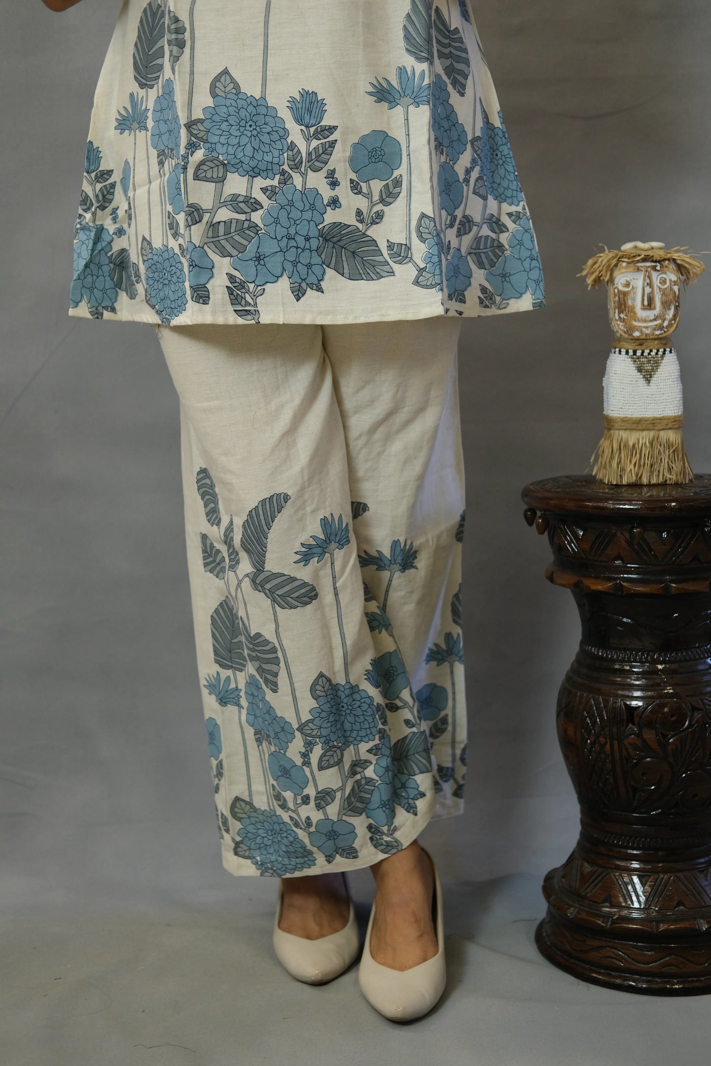 Rama Floral Printed Sleeveless Co-ord Set | Flex Cotton