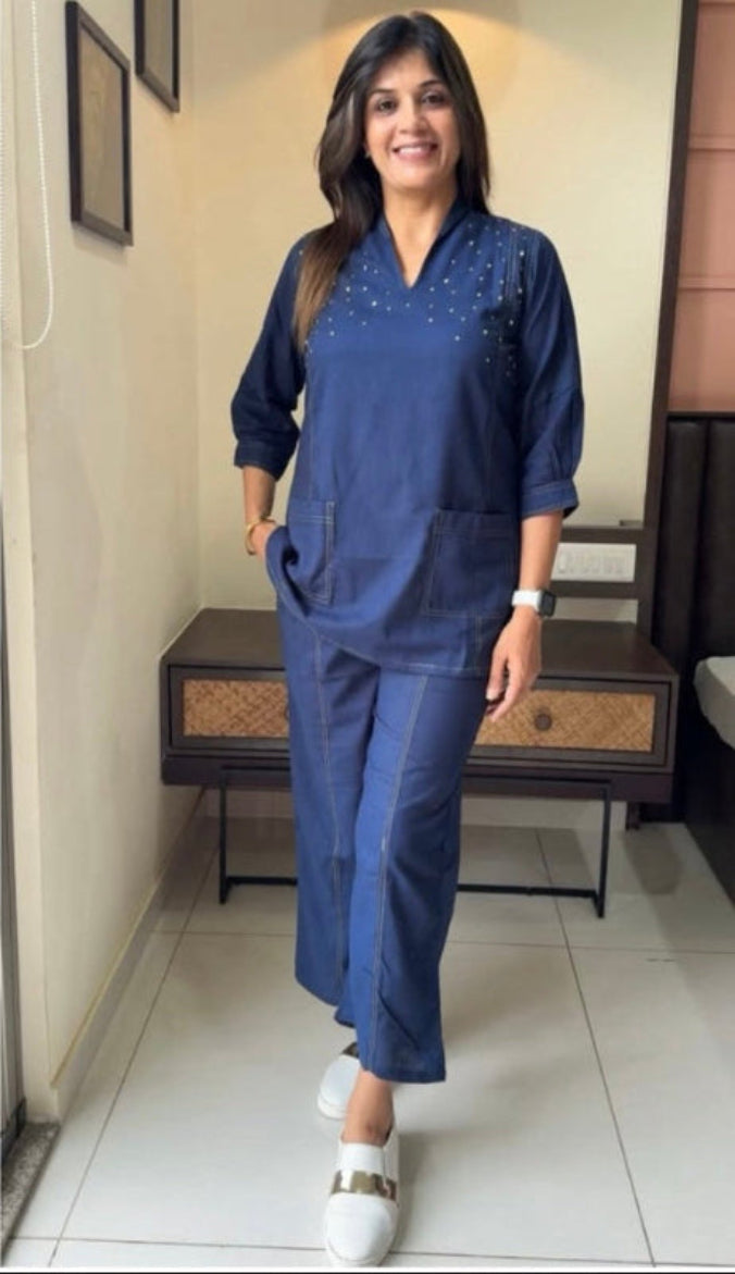 Denim Blue Co-ord Set