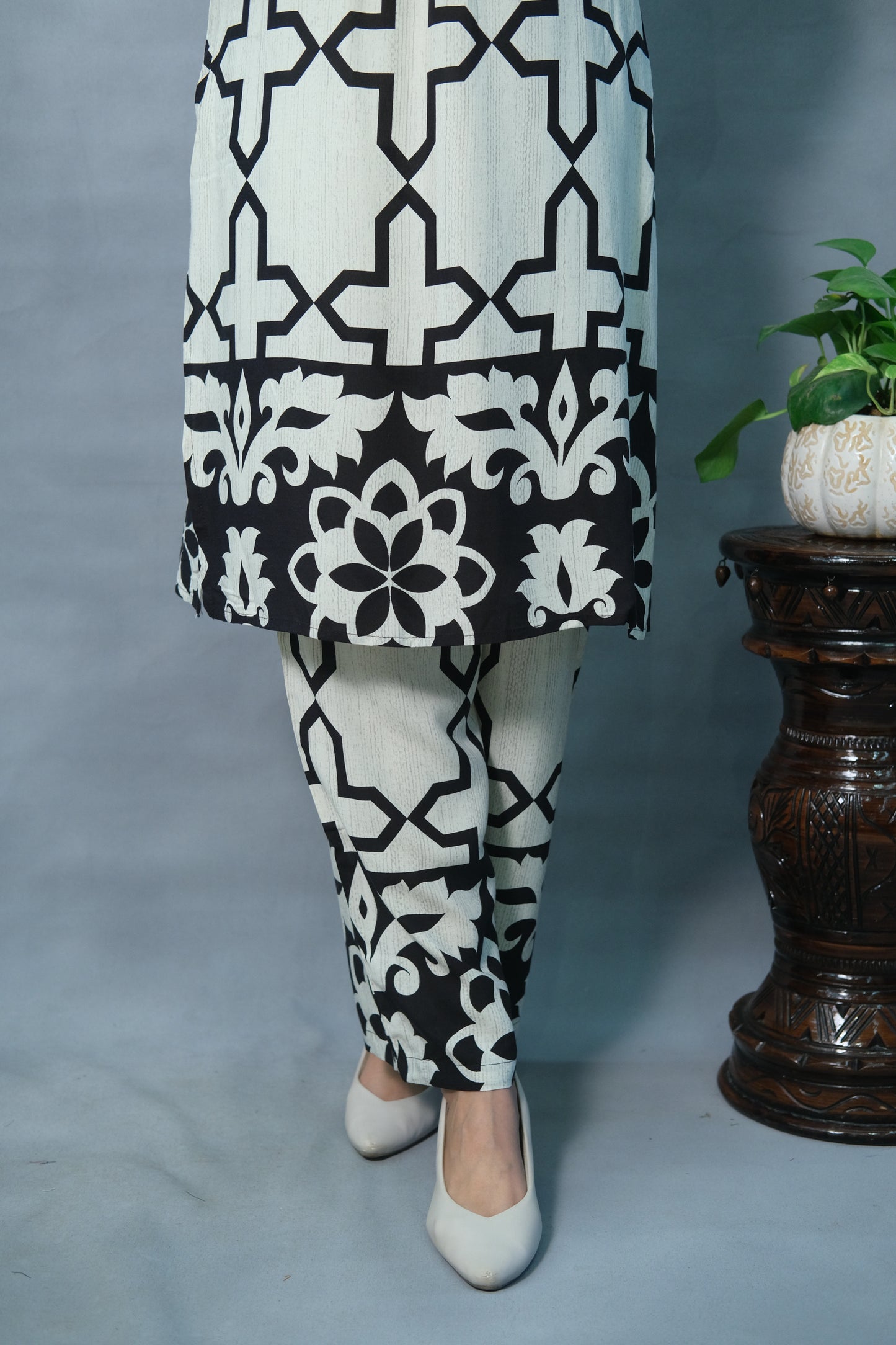 Printed Co-Ord Set in Soft Rayon – Chic & Comfortable Everyday Outfit