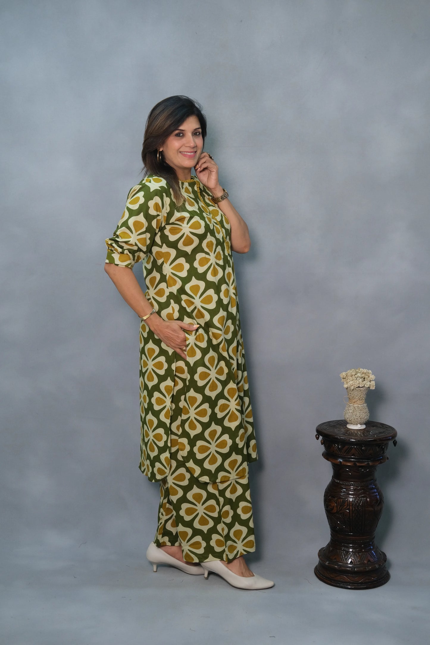 Printed Kurta Plazo Set in Mul Cotton | Soft & Stylish