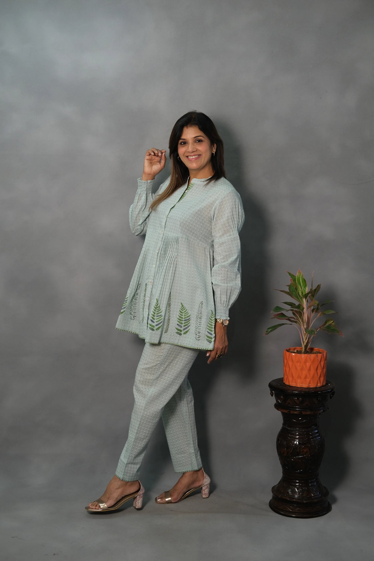 Light Green Printed Co-ord Set | Soft Cotton