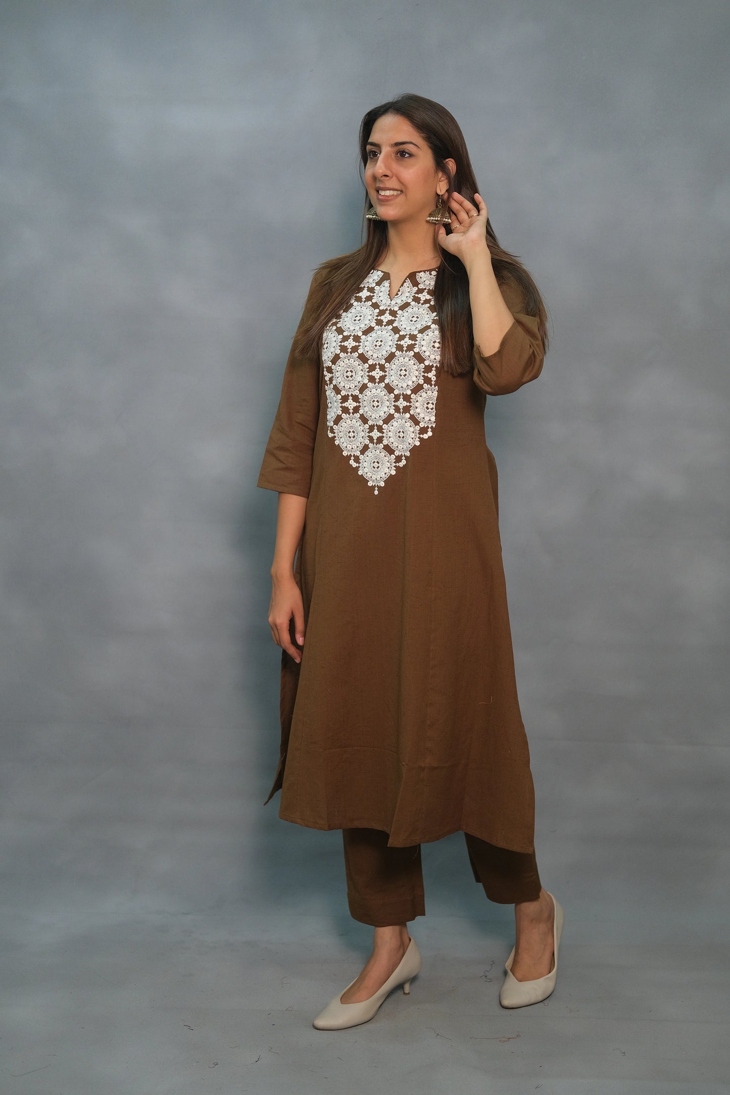Elegant Cotton Embroidered Kurta Pant Set – Comfort & Style for Every Occasion
