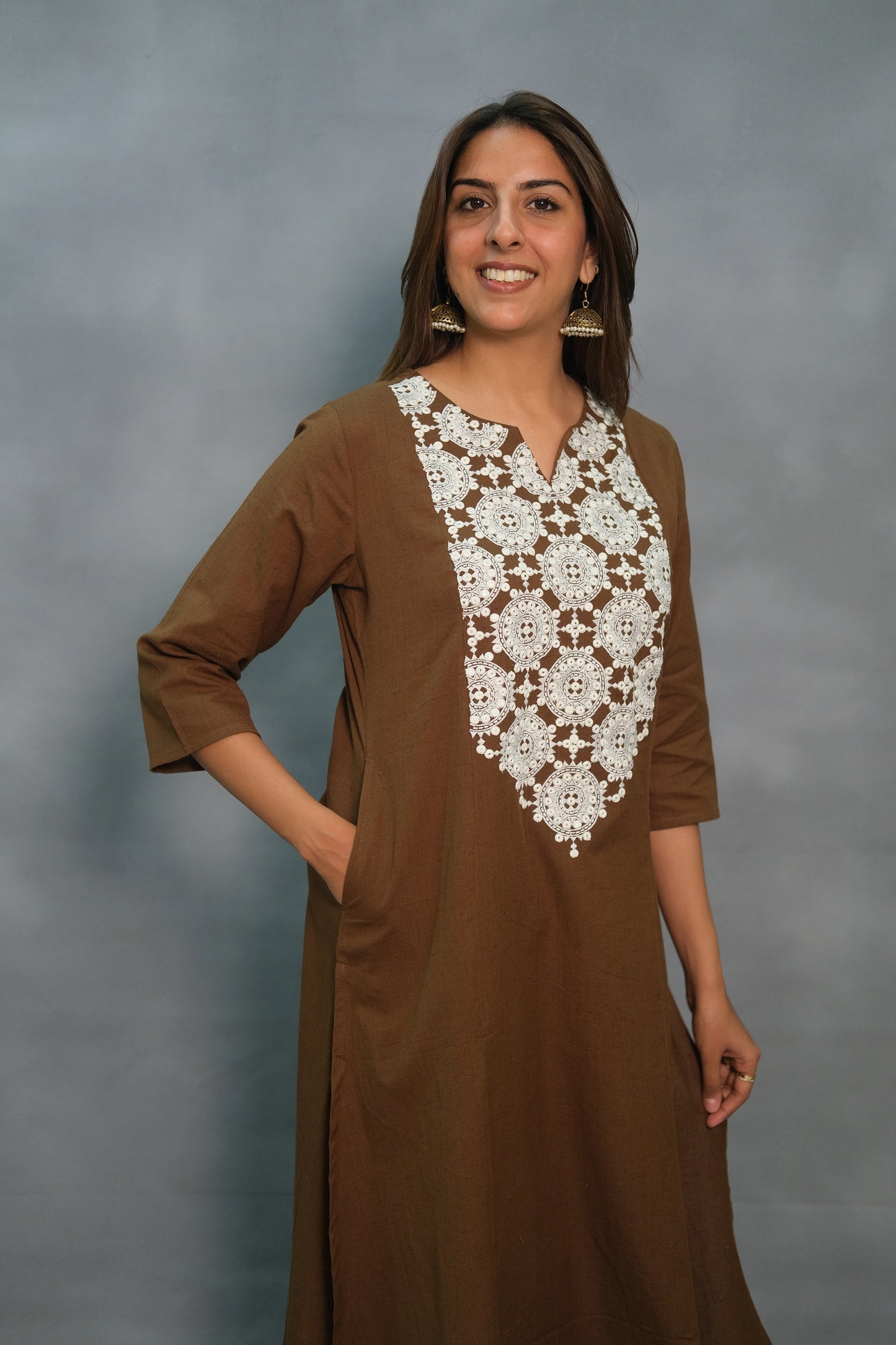 Elegant Cotton Embroidered Kurta Pant Set – Comfort & Style for Every Occasion