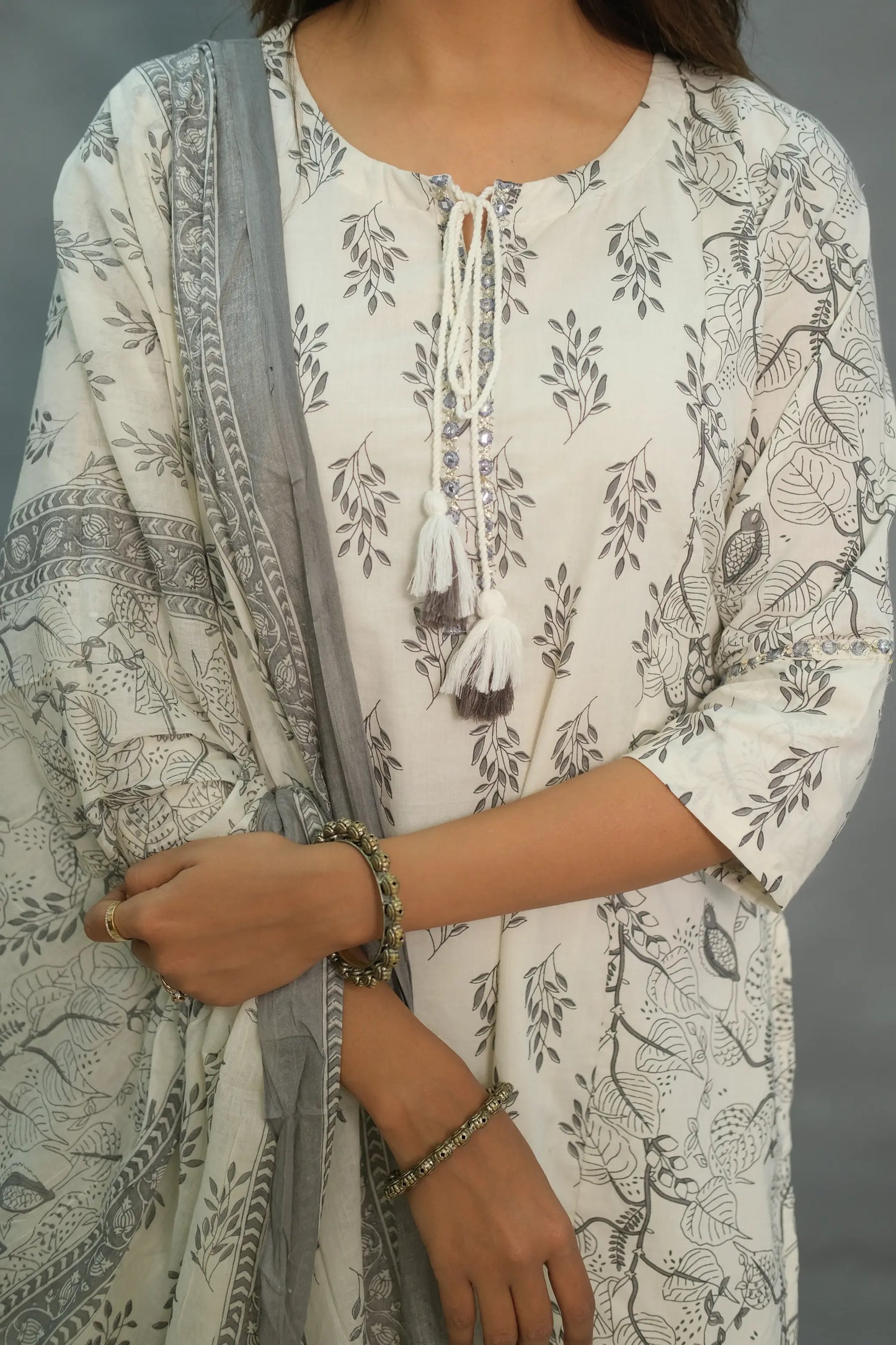 Elegant Soft Cotton 3-Piece Set – Comfortable & Stylish Ethnic Wear