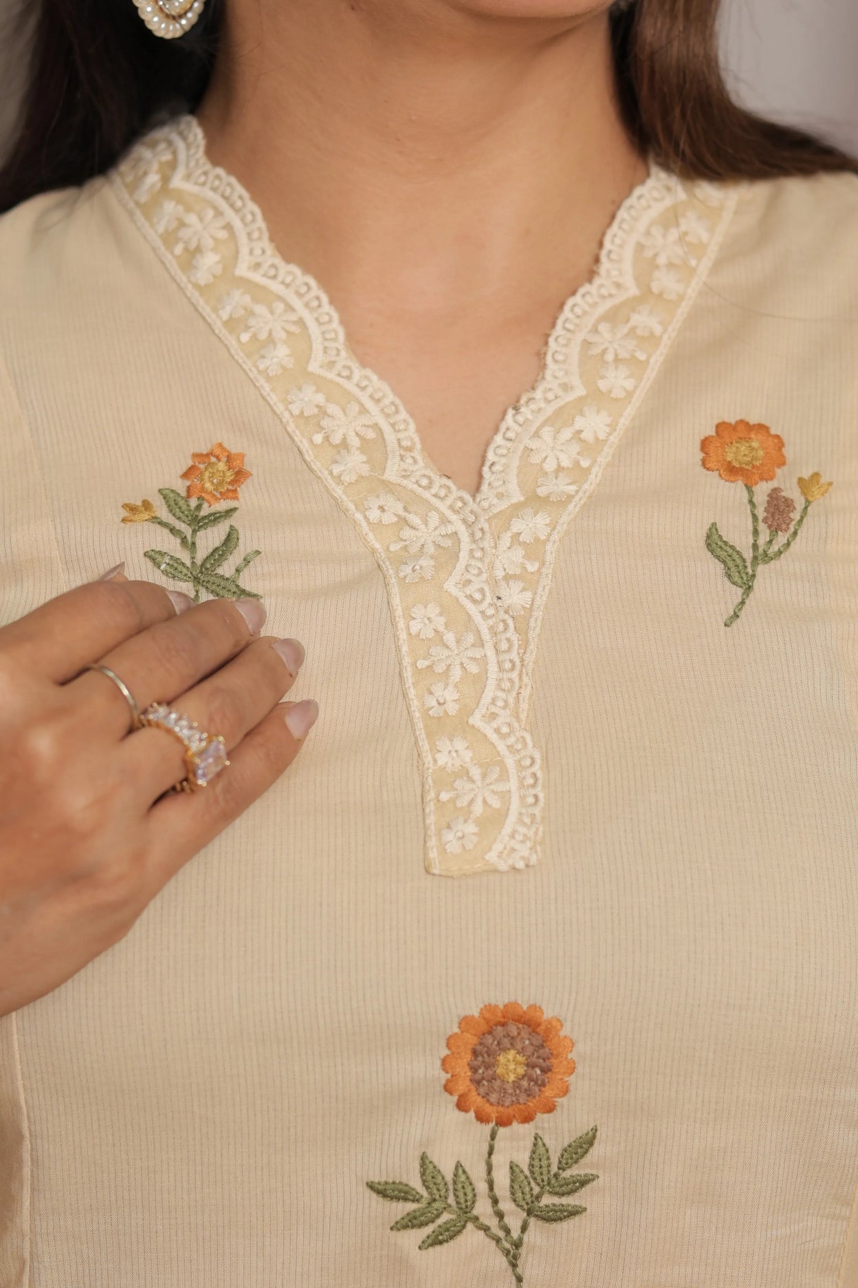 Pale Moon Kurta Dupatta Set | Mul Cotton