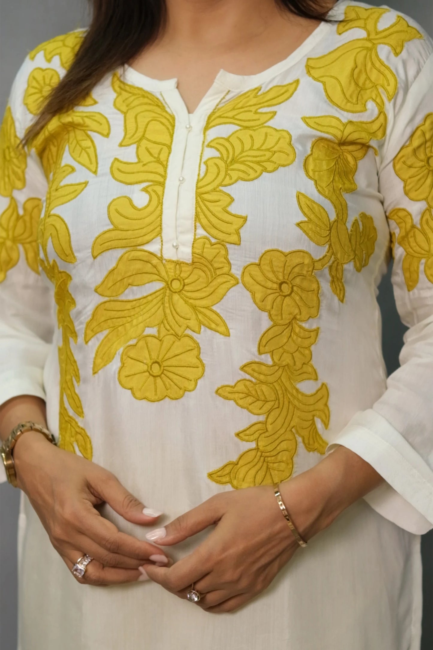 Yellow Co-ord Set – Embroidered Pure Muslin Elegance for the Modern Woman