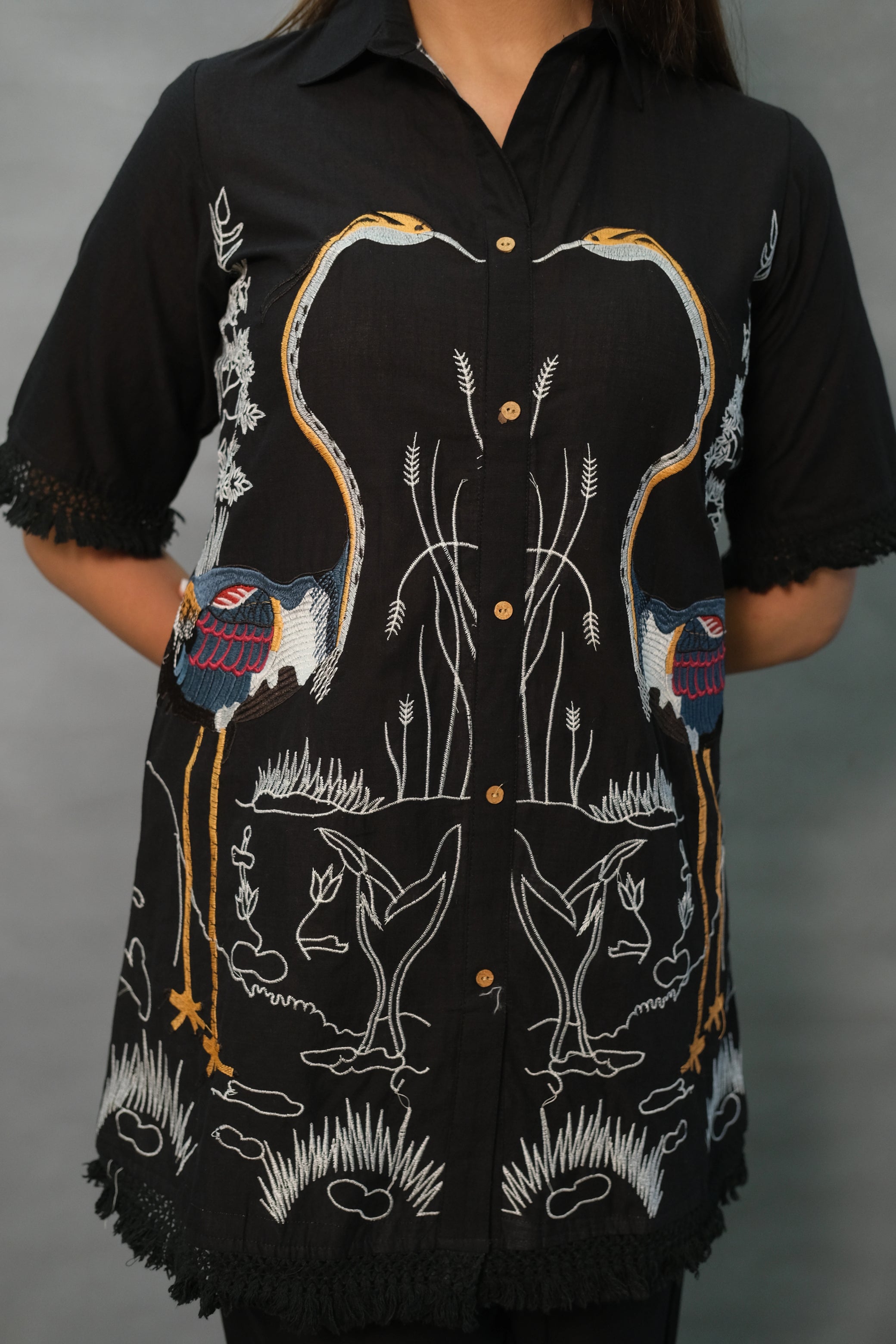 Embroidered Co-Ord Set in Soft Cotton – Chic Ethnic Wear for Everyday Elegance