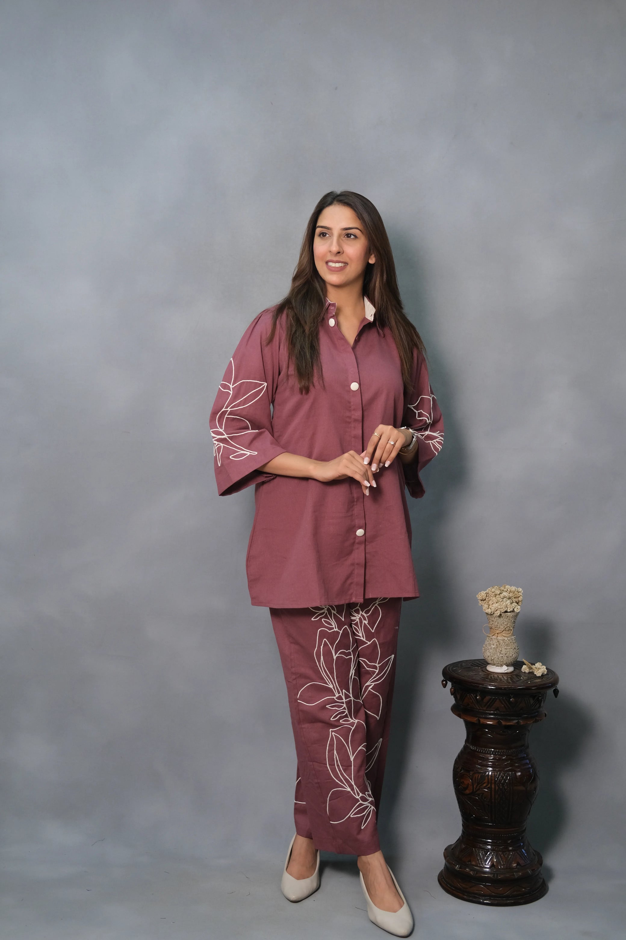 Embroidered Co-Ord Set in Flex Cotton | Elegant & Stylish