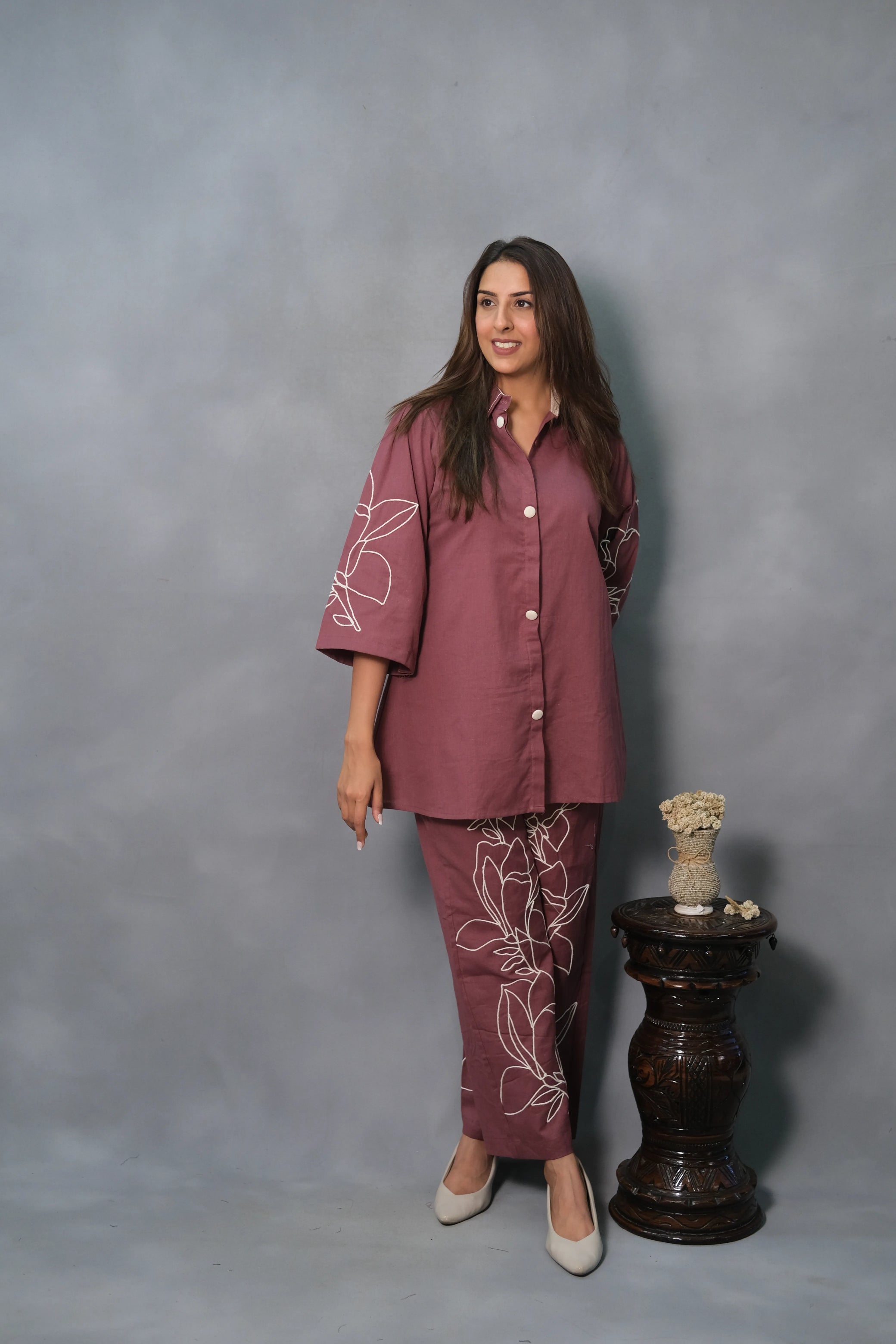 Embroidered Co-Ord Set in Flex Cotton | Elegant & Stylish