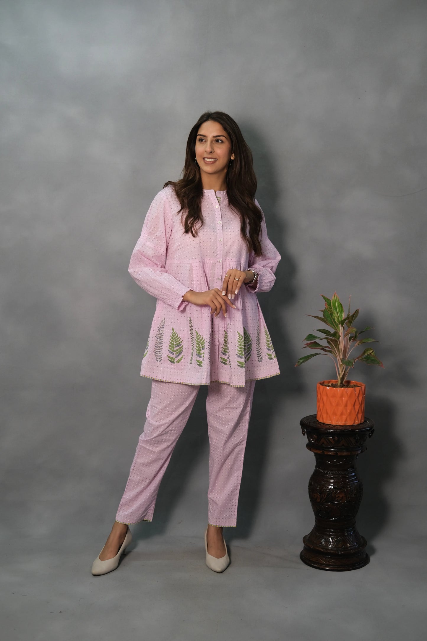 Baby Pink Printed Co-ord Set | Soft Cotton