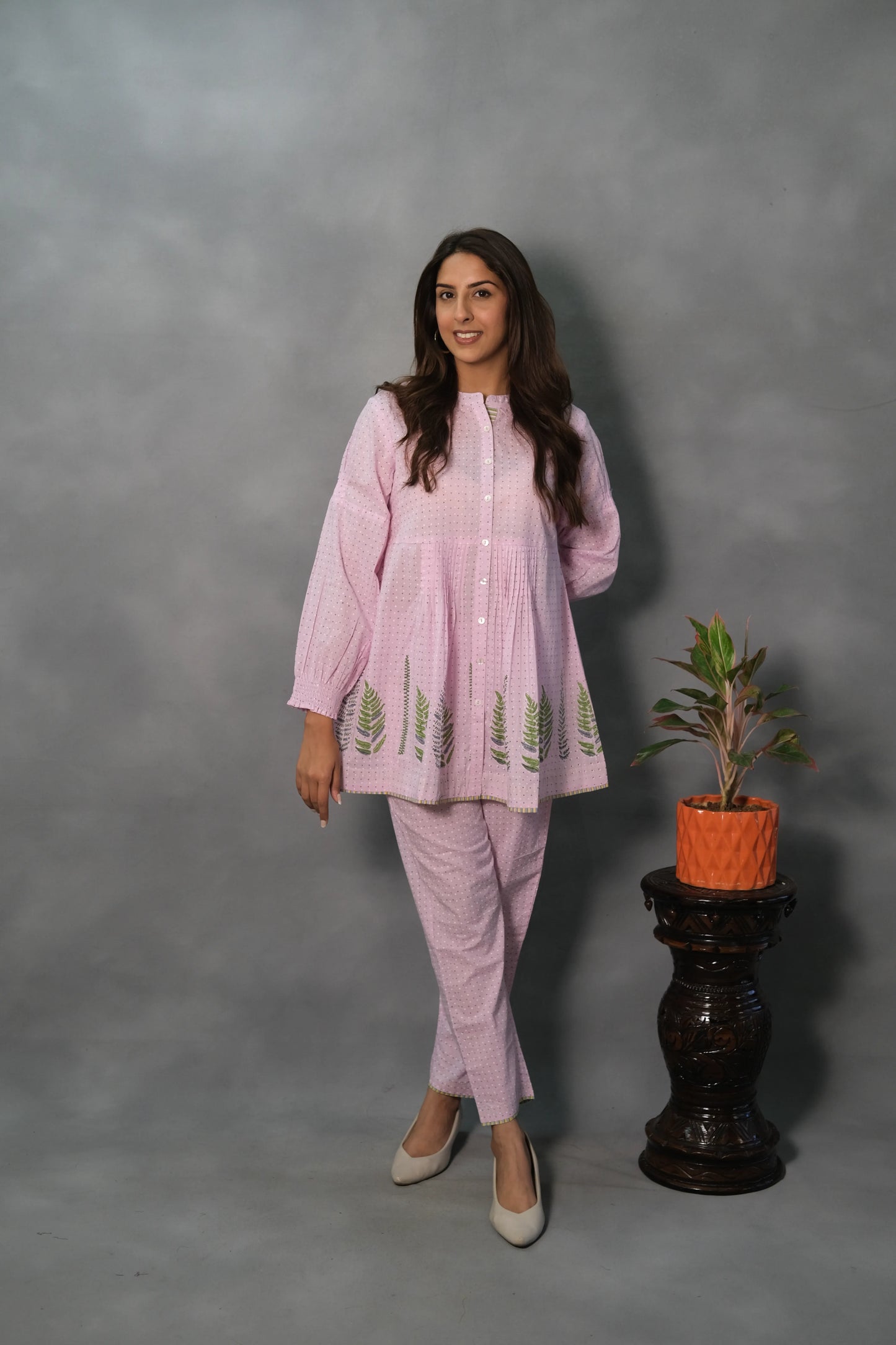 Baby Pink Printed Co-ord Set | Soft Cotton