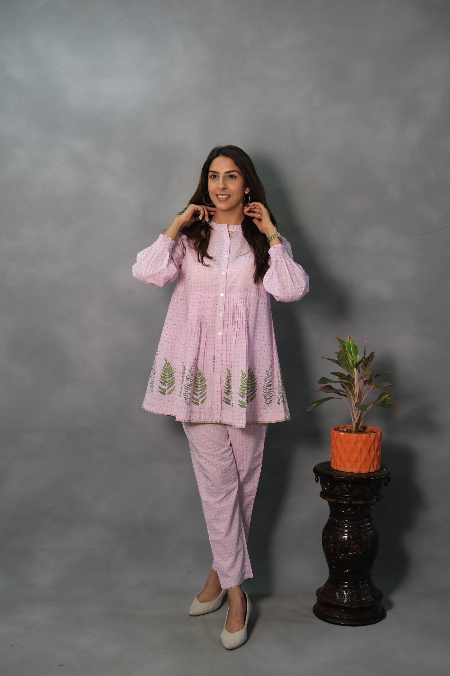 Baby Pink Printed Co-ord Set | Soft Cotton