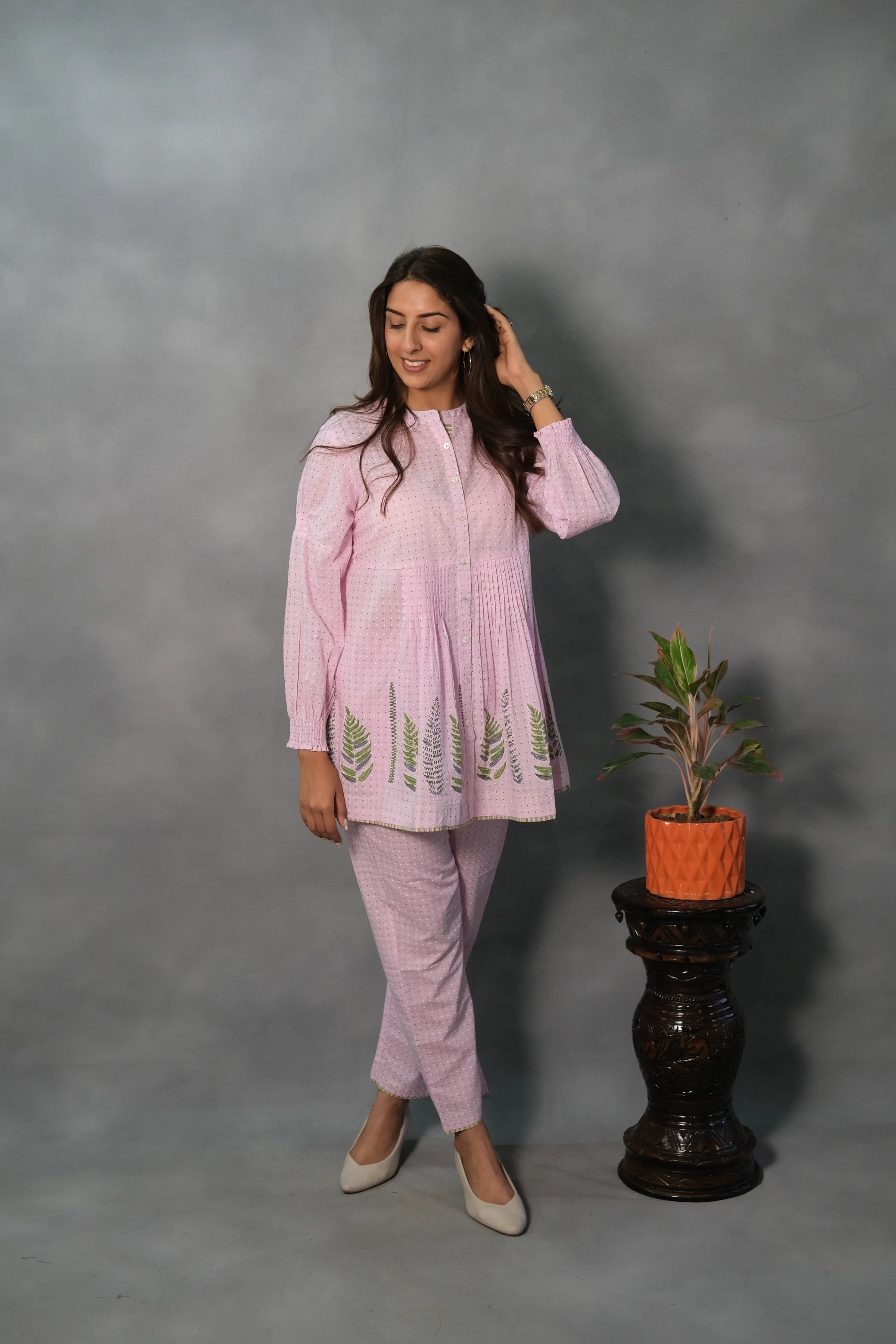Baby Pink Printed Co-ord Set | Soft Cotton