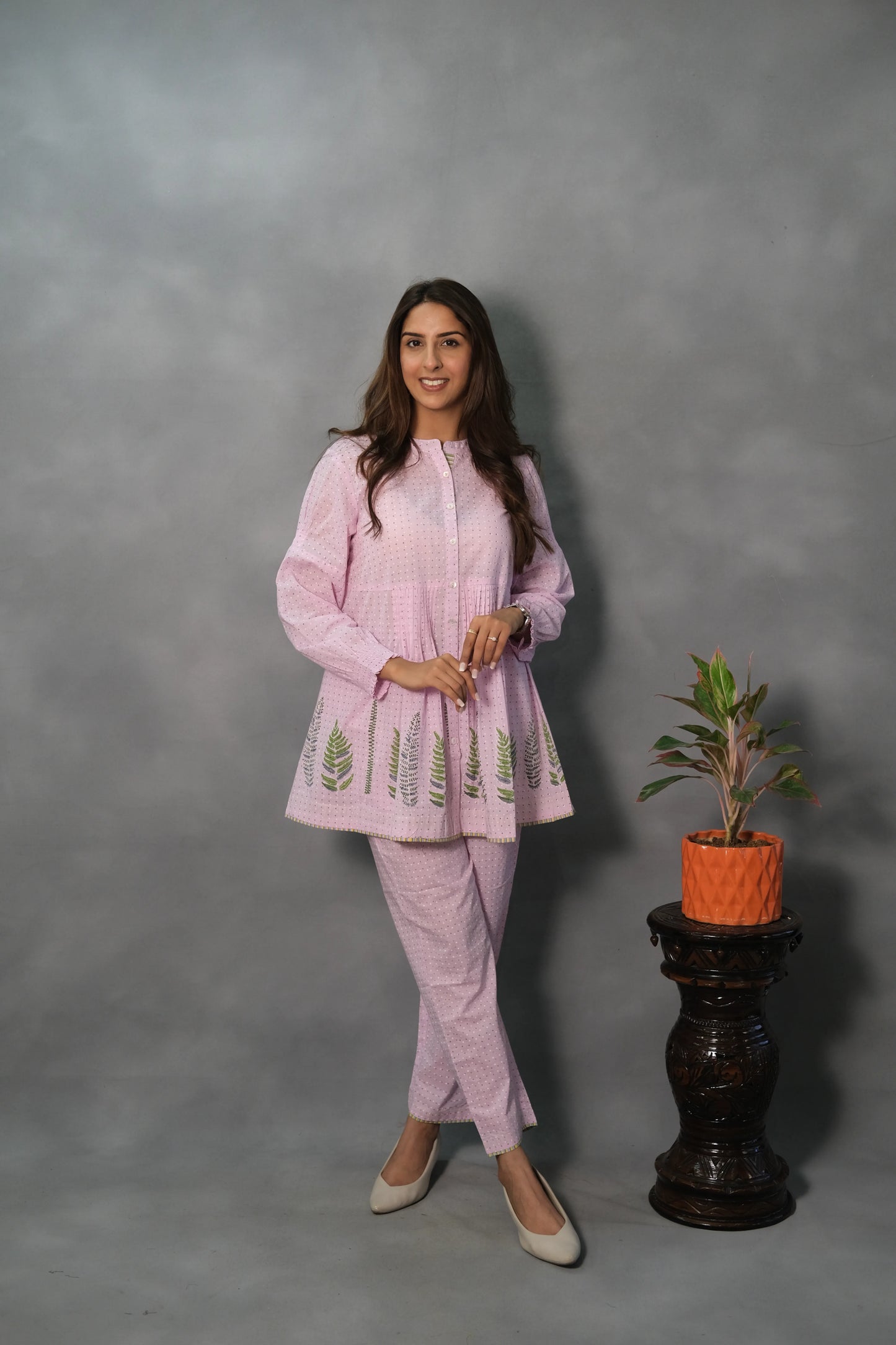 Baby Pink Printed Co-ord Set | Soft Cotton