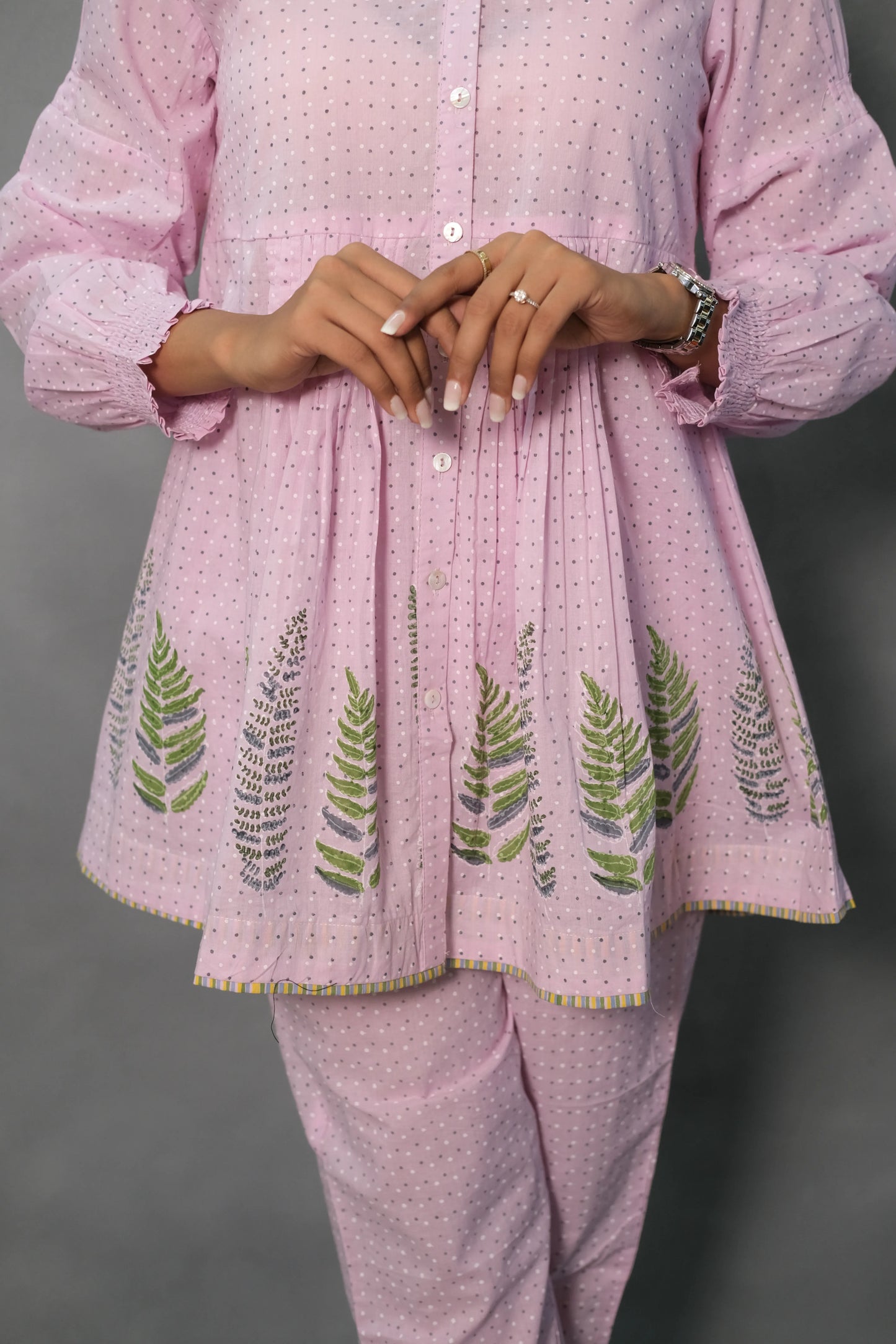 Baby Pink Printed Co-ord Set | Soft Cotton