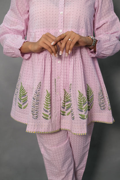 Baby Pink Printed Co-ord Set | Soft Cotton