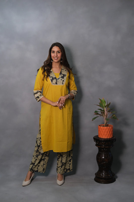 Printed Kurta Pant Plazo Set | Soft Cotton