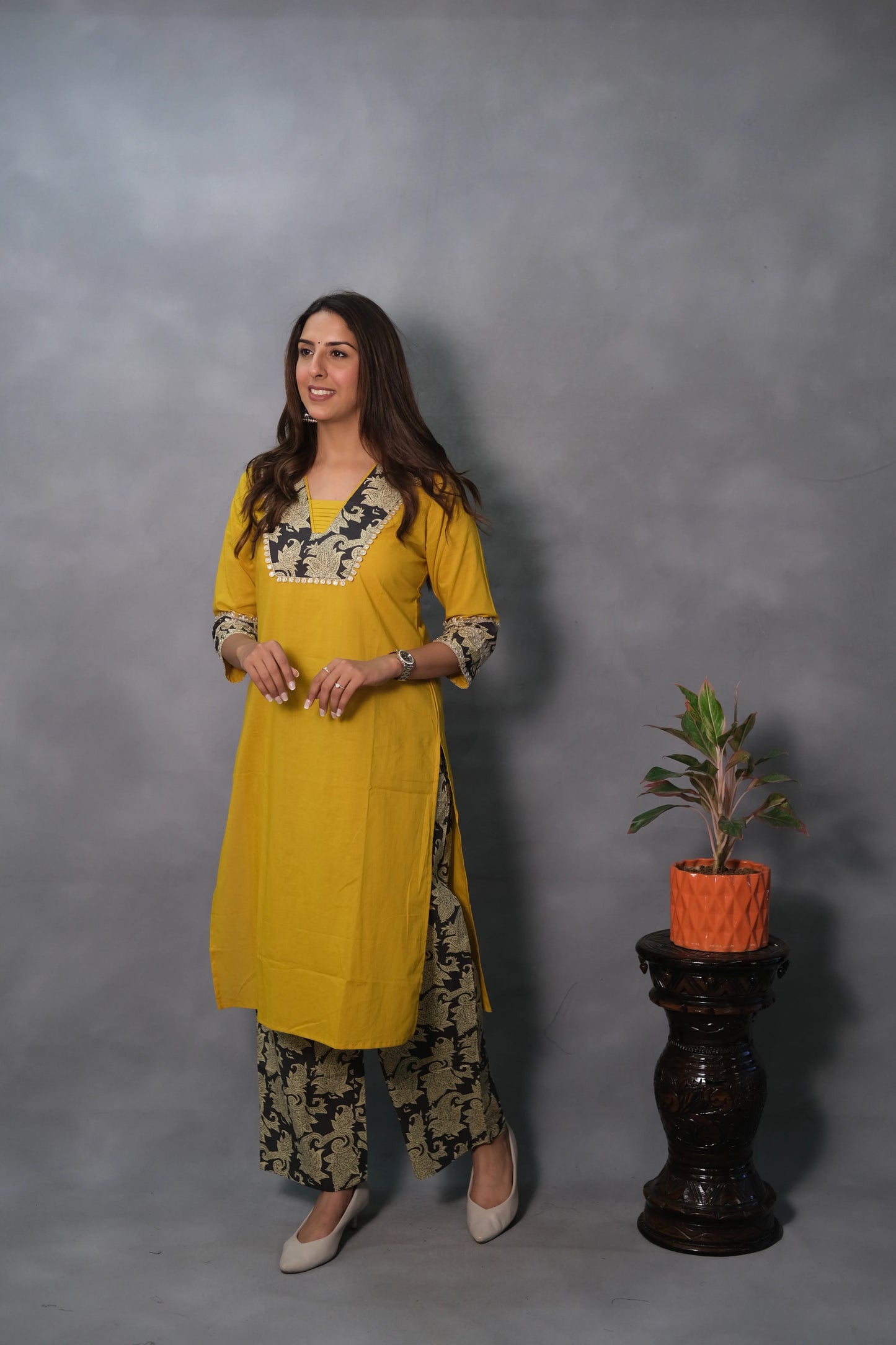 Printed Kurta Pant Plazo Set | Soft Cotton