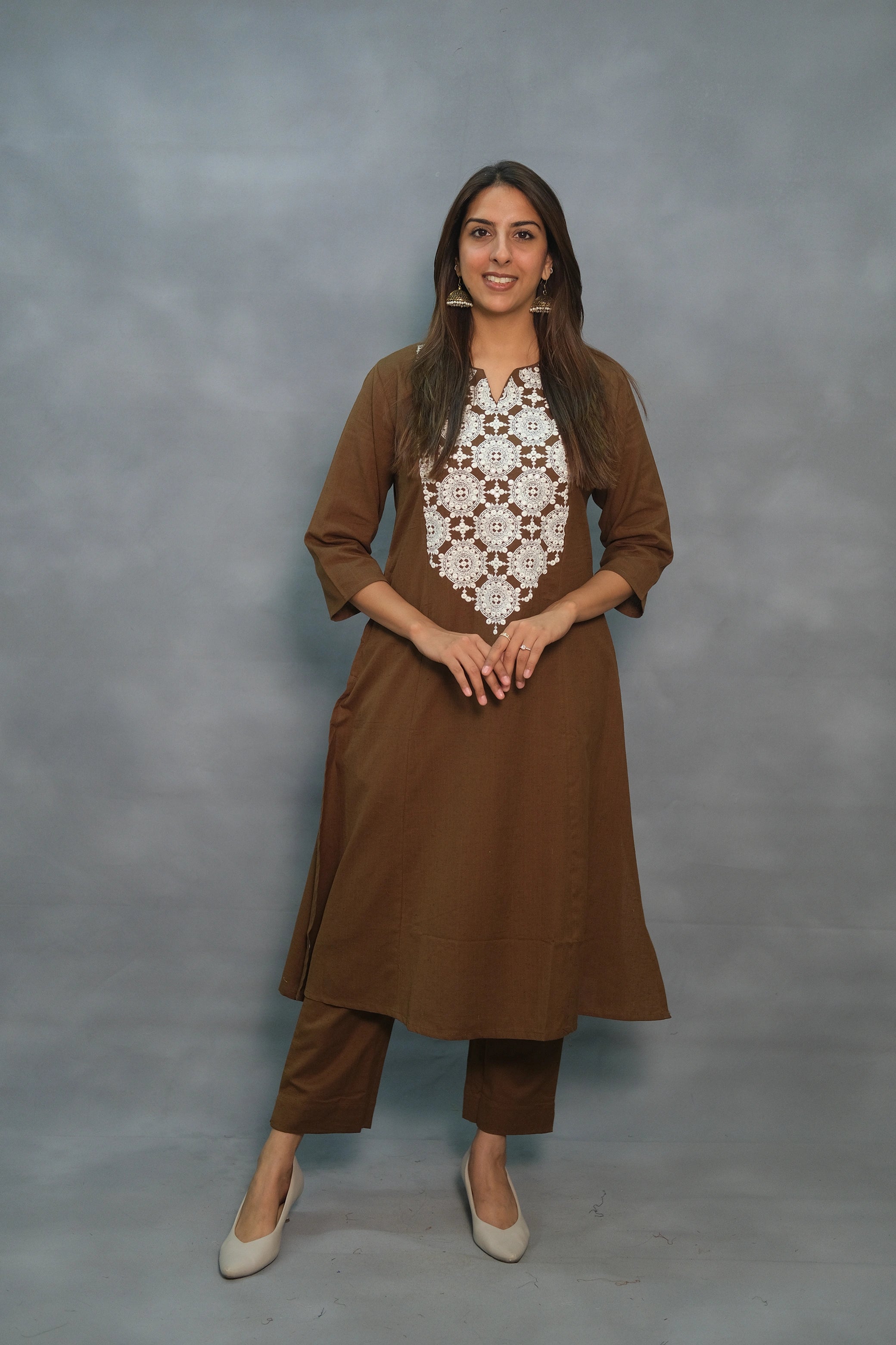 Elegant Cotton Embroidered Kurta Pant Set – Comfort & Style for Every Occasion