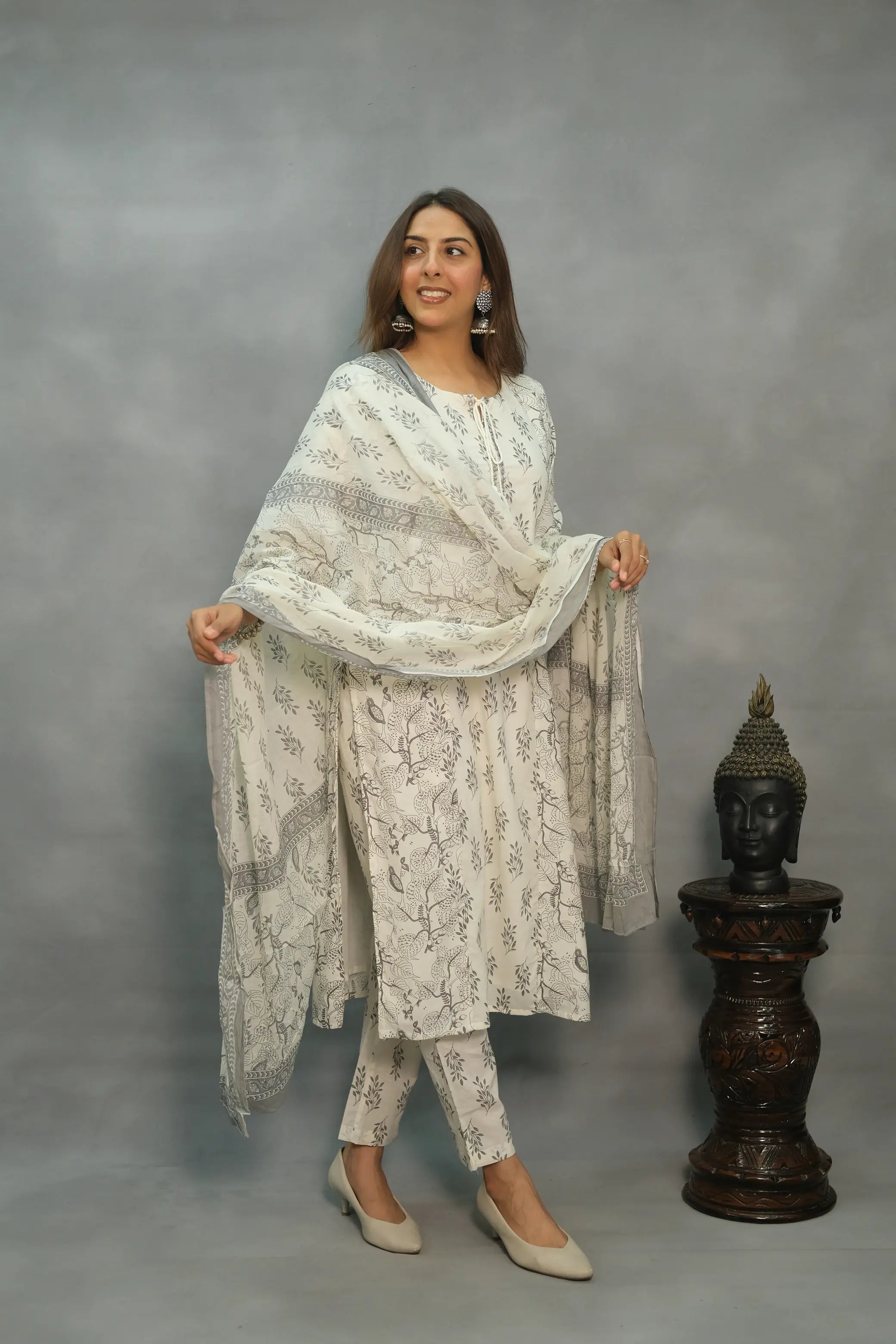 Elegant Soft Cotton 3-Piece Set – Comfortable & Stylish Ethnic Wear