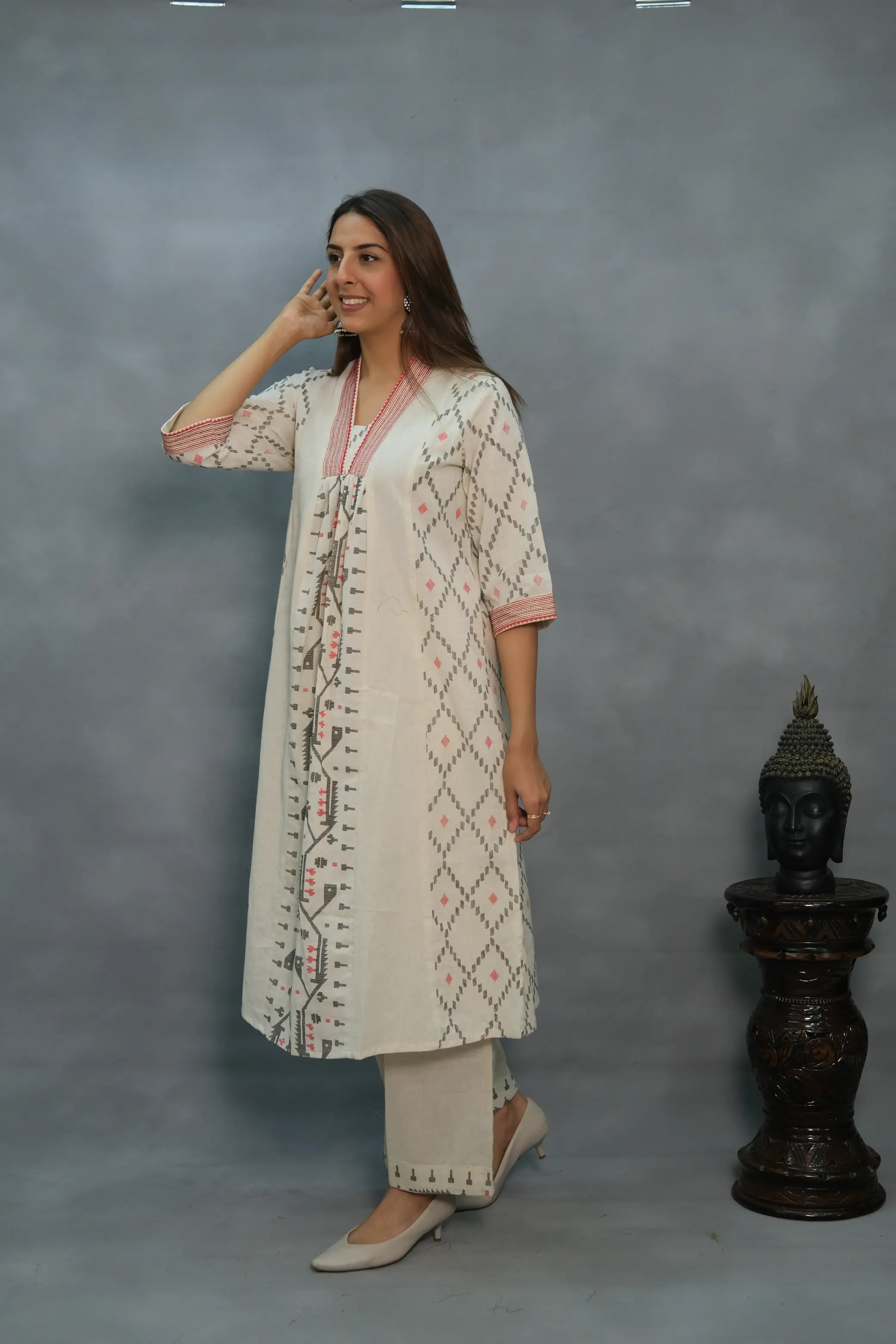 Elegant Flex Cotton Kurta Pant Set – Comfortable 2-Piece Ethnic Wear