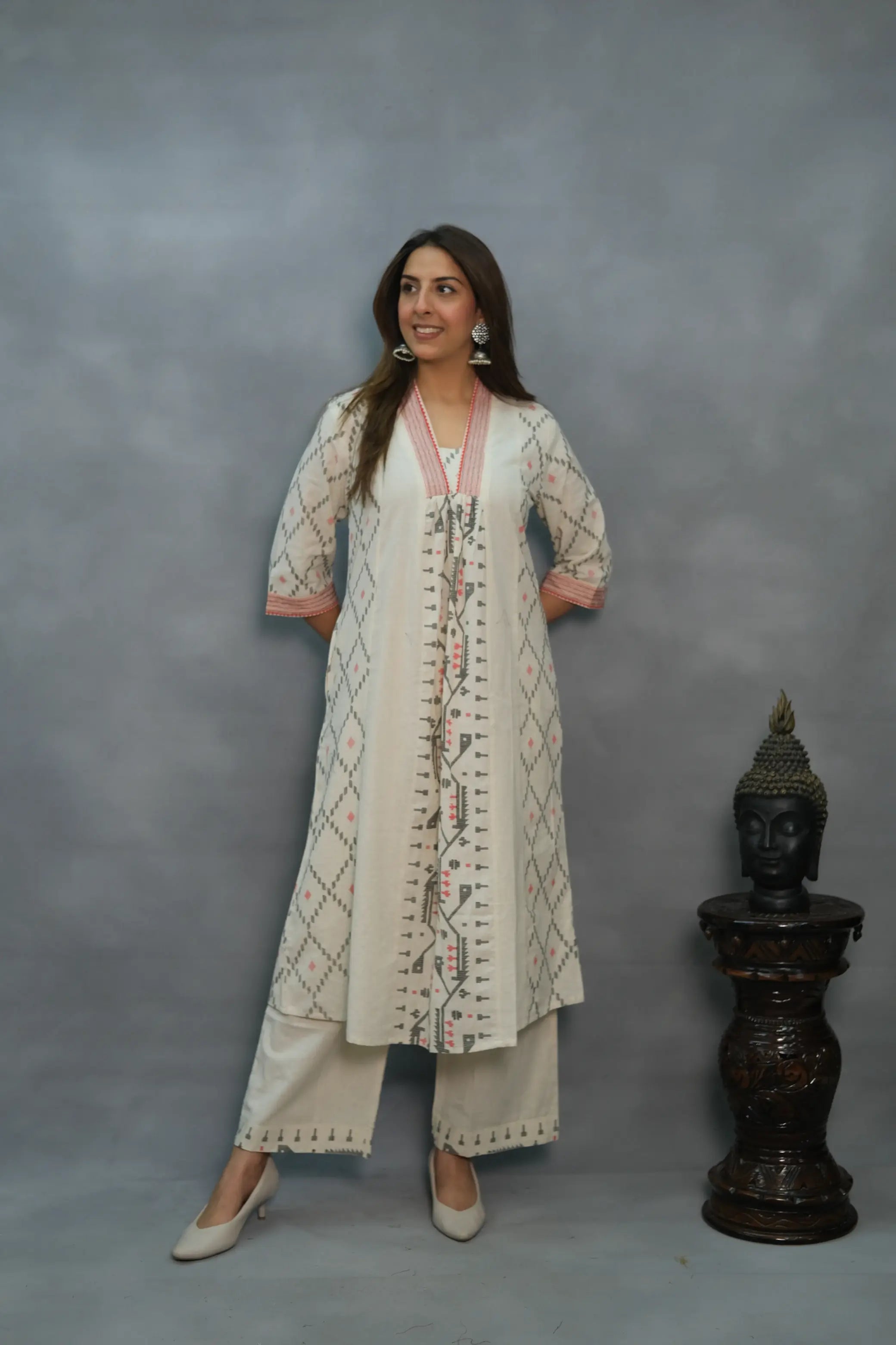 Elegant Flex Cotton Kurta Pant Set – Comfortable 2-Piece Ethnic Wear