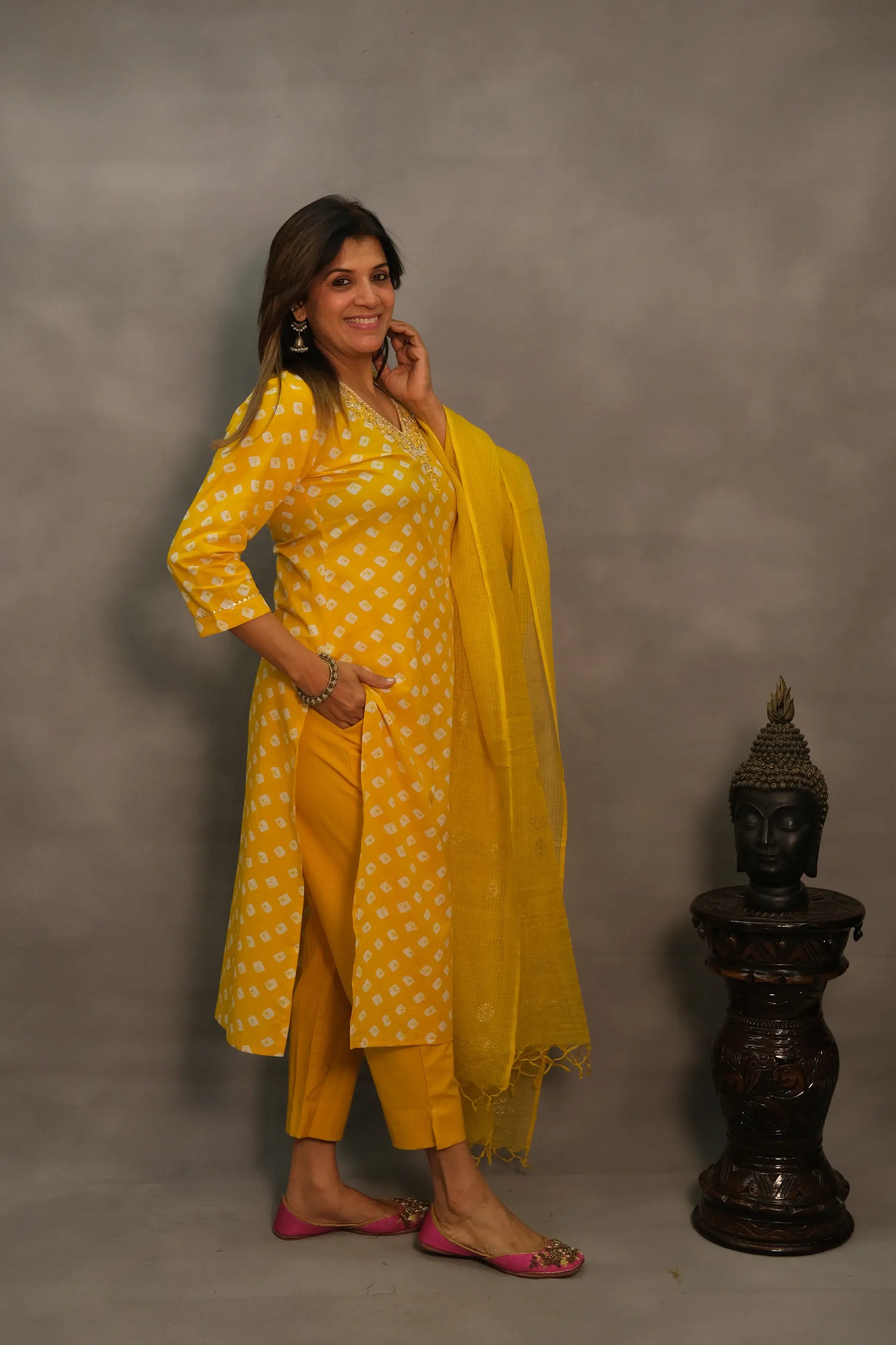 Elegant Soft Cotton 3-Piece Suit Set – Stylish & Comfortable Ethnic Wear