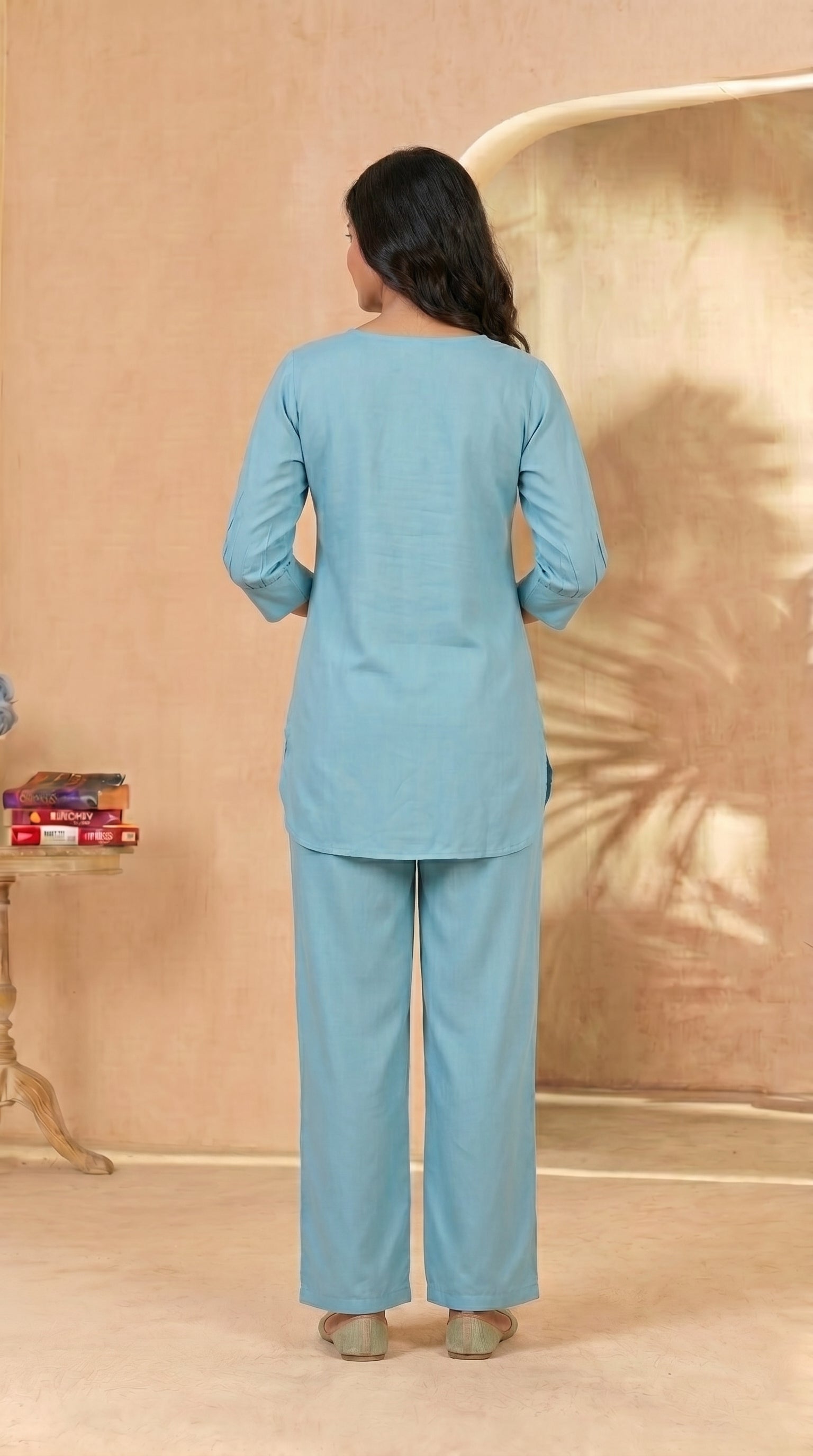 Blue Top Pant Co-Ord Set