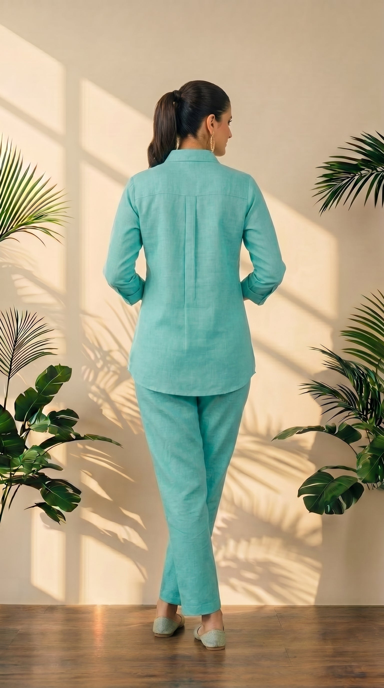 Light Rama Cotton Shirt & Pant Co-Ord Set