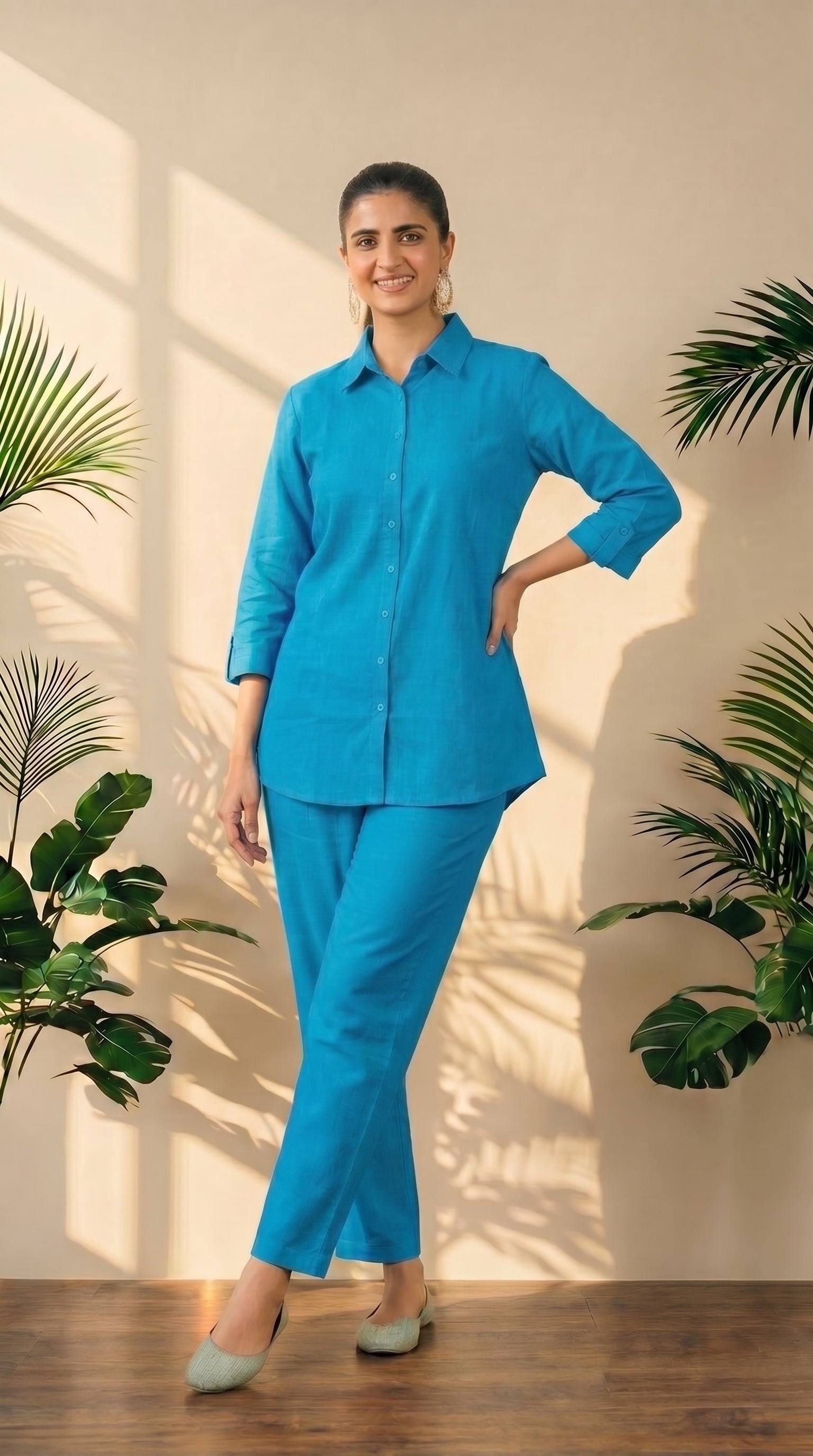 Rama Cotton Shirt & Pant Co-Ord Set