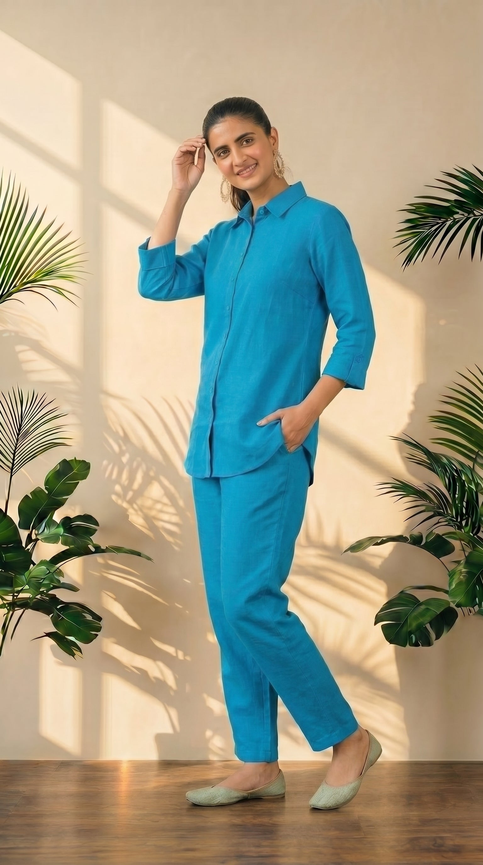 Rama Cotton Shirt & Pant Co-Ord Set