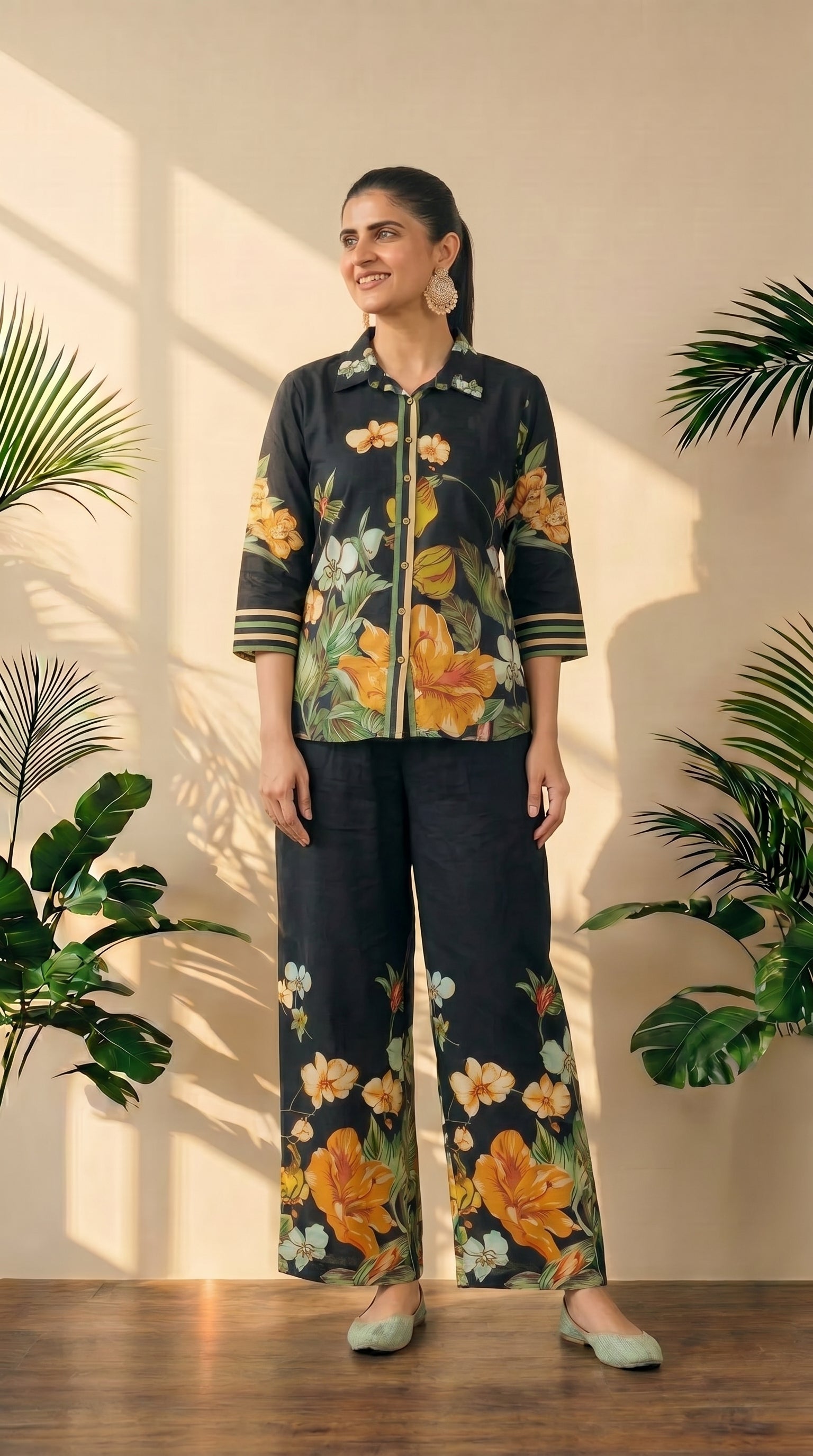 Floral Printed Cotton Co-ord Set | Stylish Everyday Wear