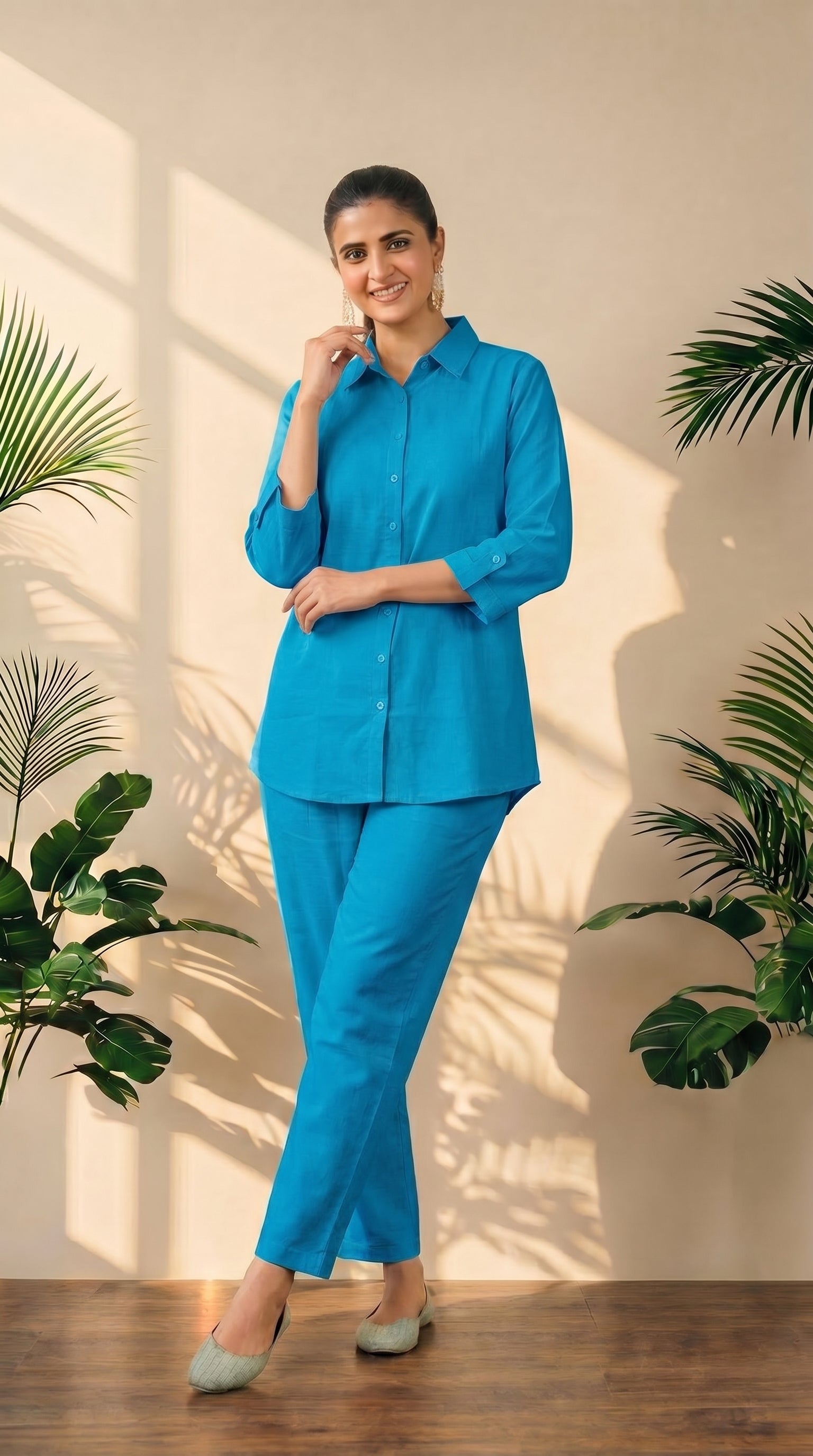 Rama Cotton Shirt & Pant Co-Ord Set