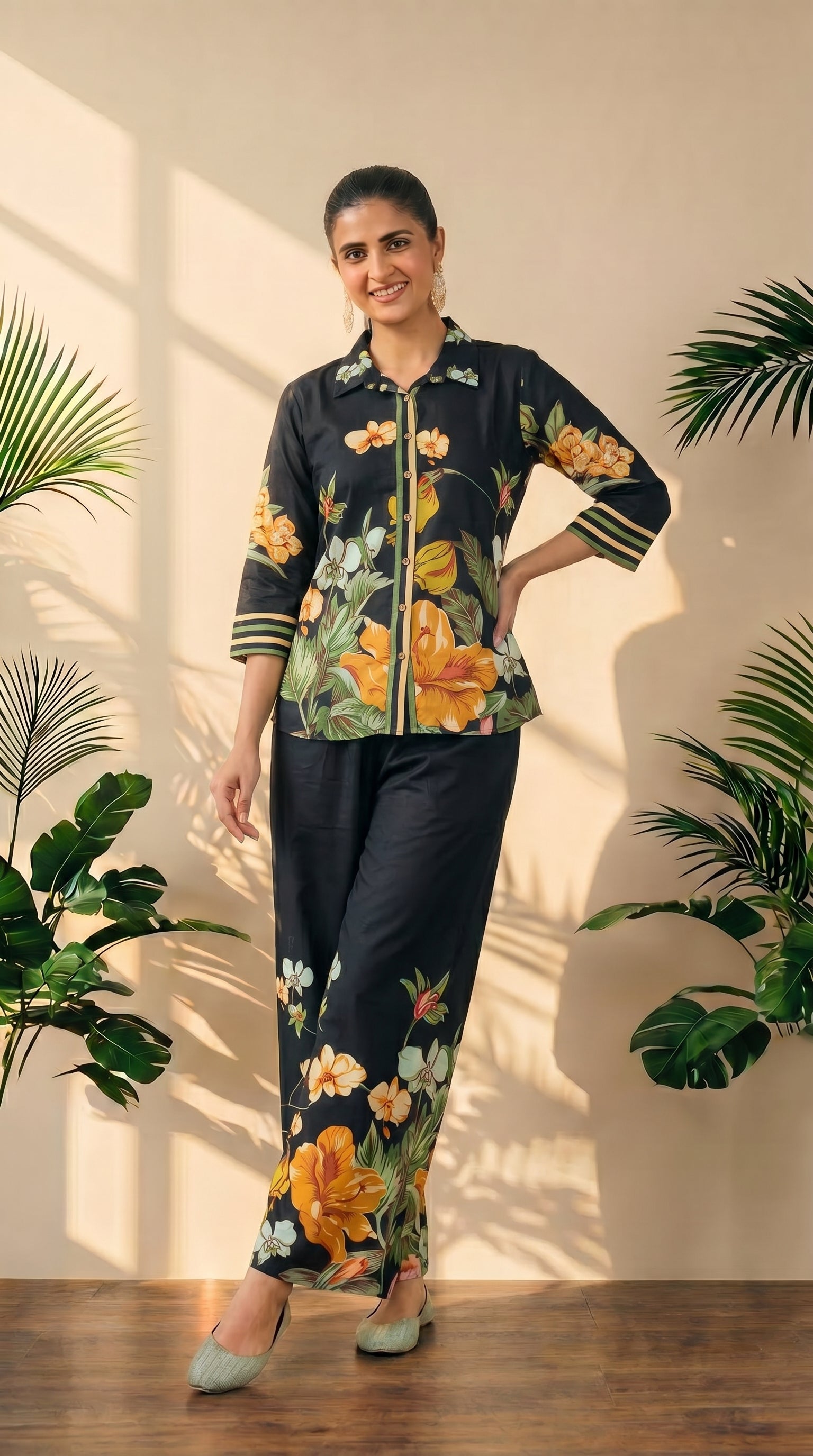 Floral Printed Cotton Co-ord Set | Stylish Everyday Wear